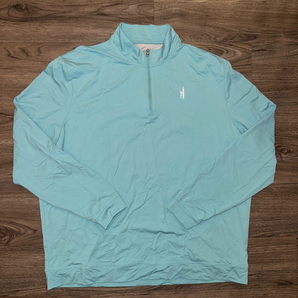 Johnnie-O Pullover Mens Size XXL Blue 1/4 Zip Golf Stretch Athletic